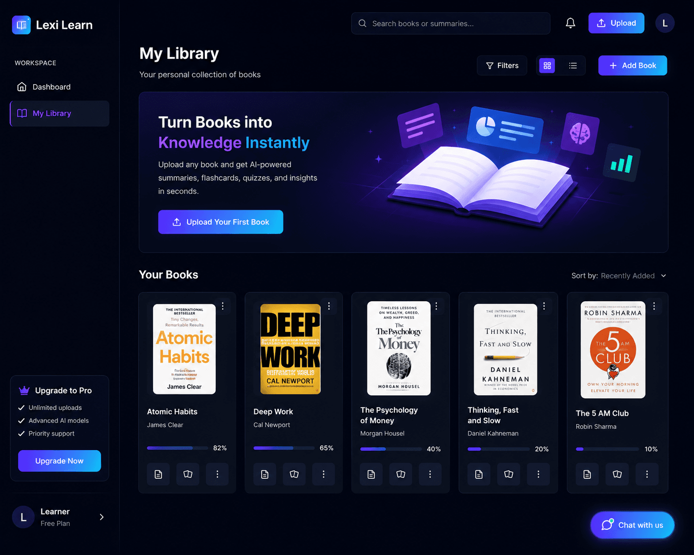 Lexi Learn My Library page